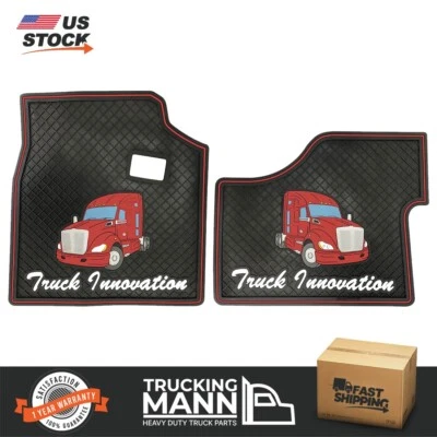 Alfombrillas delanteras de goma Truckingmann Kenworth T680 T880 2 piezas negras/rojas 14-21 Foto 1 de 4