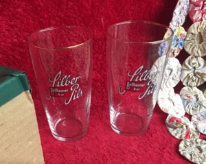 Set of 12 Libber-Pils Bellheimer Bier Gold Rim German Glasses New Old Stock - Picture 1 of 4