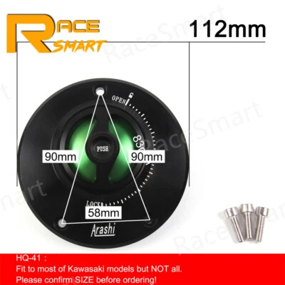 Tampa do tanque de combustível gasolina para Kawasaki Ninja 400R 2011 ZX9R 2000-2003 ZZR1200 2002-2005 - Imagem 1 de 4