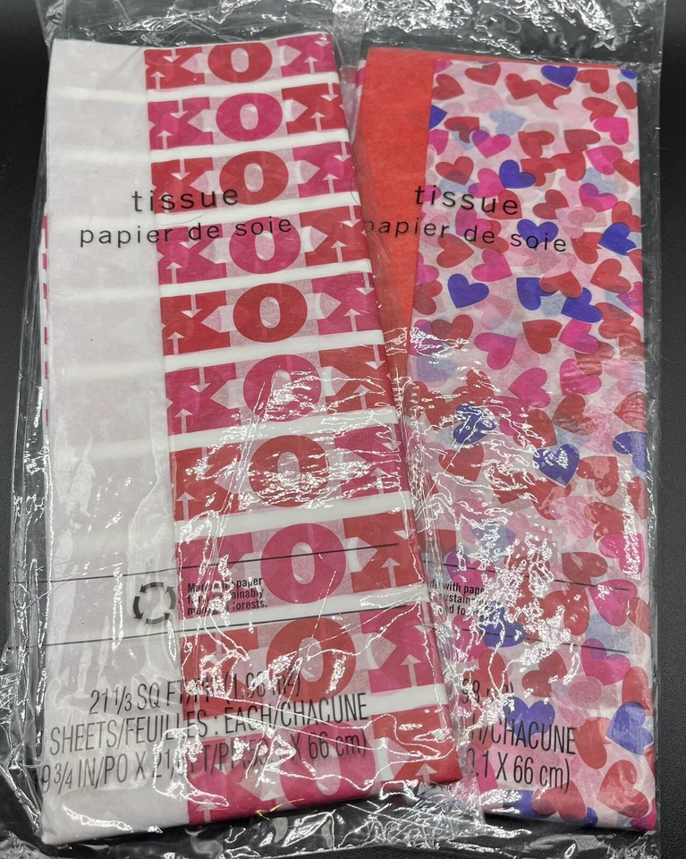 Hallmark  Valentine’s Tissue Paper 8 Sheets Per Pack, 2 Pack, Gift Wrap - Image 1 of 1
