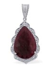755Ct Pear Ruby Topaz Pendant 925 Silver Jewelry Christmas Gift