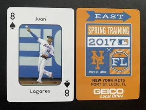 *SCARCE* JUAN LAGARES ~ 2017 NY Mets Spring Training Playing Cards ~ 8 SPADES - Picture 1 of 1