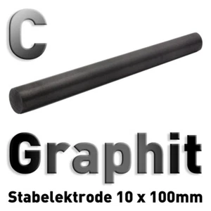 2 x Graphit-Stäbe Elektroden (10 cm x 10 mm) für Galvanik Graphitelektroden 100 - Bild 1 von 2