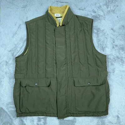 Orvis Vest Mens Extra Large Green Plaid Lining Hunting Fishing Safari Outdoor - Image 1 of 4