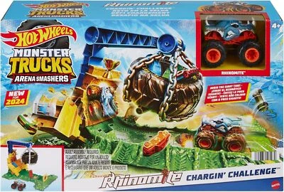Hot Wheels Pista Monster Trucks Sfida Demolizione del Carico Rhinomite HTP18 Mat - Immagine 1 di 3