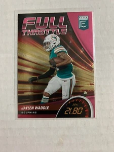 2022 Donruss Elite Pink Full Throttle Jaylen Waddle - Picture 1 of 2