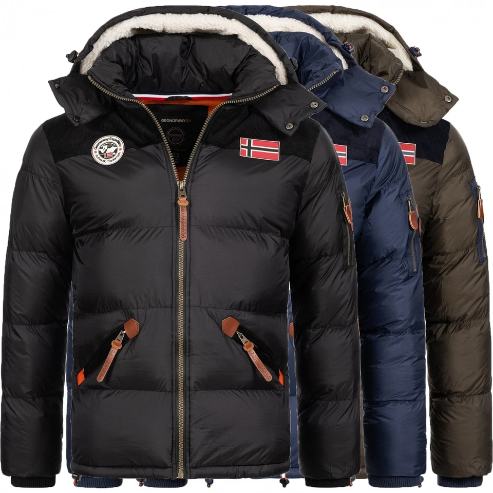 Geographical Norway Herren Winter Jacke Steppjacke Winterjacke mit Kapuze H-253  - Bild 1 von 1