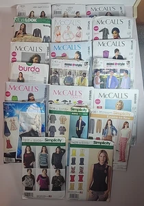 Assorted CUT Sewing Patterns Lot Of 20 McCall's Simplicity New Look Vogue Burda - Picture 1 of 12