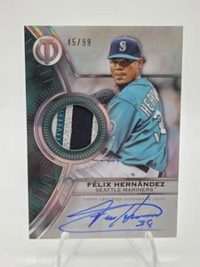 2025 Topps Tribute "King" Felix Hernandez Tribute To The Threads Autogramm /99  - Bild 1 von 4