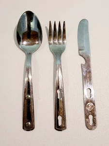 VTG BOY SCOUTS OF AMERICA STAINLESS STEEL UTENSIL SET-MADE BY IMPERIAL USA - Picture 1 of 6