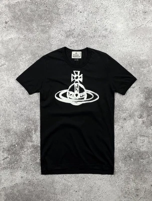 Camiseta Vivienne Westwood Vintage Negra Logotipo Pincel Trazo Camiseta Hombres Talla M Foto 1 de 4