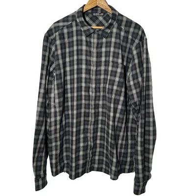 Arc'teryx Bernal Shirt Long Sleeve Snap Flannel Plaid Gray Black Men’s Sz XL - Image 1 of 4
