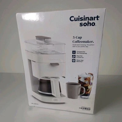 Cuisinart Soho 5 Cup Hot or Over Ice  Coffee Brewer White Truffle New in the Box - Image 1 of 4