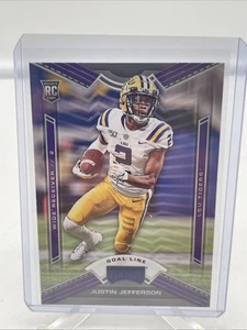2020 Panini Chronicles Playoff Justin Jefferson Rookie SP Blue #9 Vikings LSU - Picture 1 of 6
