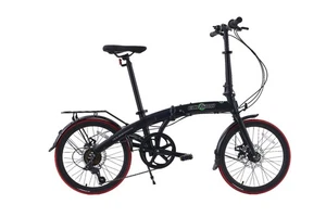 Ecosmo 20" Wheel Lightweight Alloy Folding Bicycle Bike 7 SP Disc, 12kg-20AF09BL - Picture 1 of 7