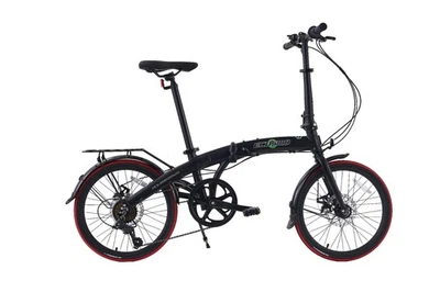 Ecosmo 20" Wheel Lightweight Alloy Folding Bicycle Bike 7 SP Disc, 12kg-20AF09BL - Image 1 of 4
