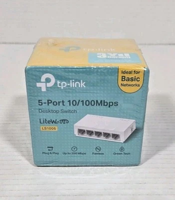 TP-LINK Switch LS1005 5-Port 10/100Mbps Desktop Switch NEW  - Image 1 of 2
