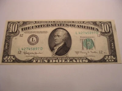 1950-E $10 Federal Reserve Note - nearly CU! - Image 1 of 4