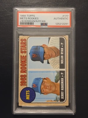 1968 Topps Nolan Ryan #177 Mets Rookies Jerry Koosman PSA Authentic RC - Image 1 of 4