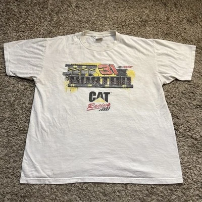 Camiseta de Colección Chase Caterpillar Jeff Burton Racing Nascar Talla XL Desteñida Foto 1 de 4