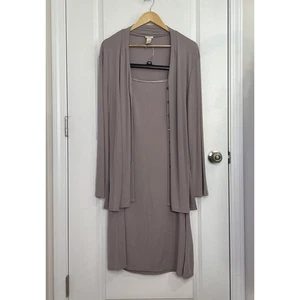 J.Jill 3 Piece Set Monochrome Gray Cardigan XL Pants L Skirt LP Silky Soft - Picture 1 of 13