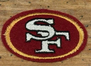 Vintage SAN FRANCISCO 49ers Embroidered Patch Gold Outline 3” Oval Pre-owned - Picture 1 of 3