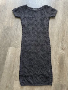 NWT DONNA KARAN Crochet Overlay Shift Dress Womens Sz XS Black - Picture 1 of 13