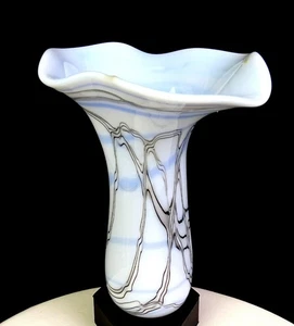 Jack Loranger Signed Hotglass Copper Phosphorus Lined 8 3/4" Art Glass Vase 2006 - Picture 1 of 12