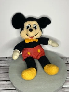 Disney Vintage Knickerbocker Mickey Mouse Plüschpuppe orange Krawatte - 12 Zoll - Bild 1 von 4