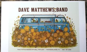 DAVE MATHEWS BAND*05/01/09*THE CYNTHIA WOODS PAVILION*TX* *POSTER .11"X 17" - Picture 1 of 2