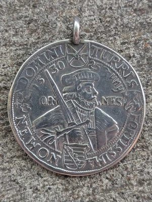 Saxon-Albertine Thaler 1630 John George I '100th Anniversary Augsburg" Medal - Image 1 of 3