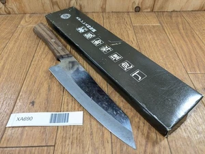Japanese Chef's Kitchen Knife SANTOKU BUNKA Vintage from Japan 162/28mm XA690 - Picture 1 of 18