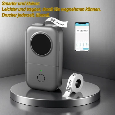 Phomemo D30 Bluetooth Etikettendrucker Mini Beschriftungsgerät Selbstklebend - Bild 1 von 4