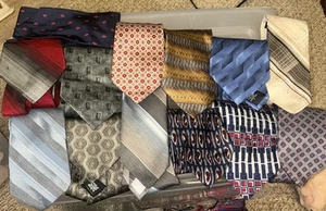 Lot Of Vintage Men’s Ties Tie-Mixed Color/styles/Silk & Polyester- Free USA Ship - Picture 1 of 11