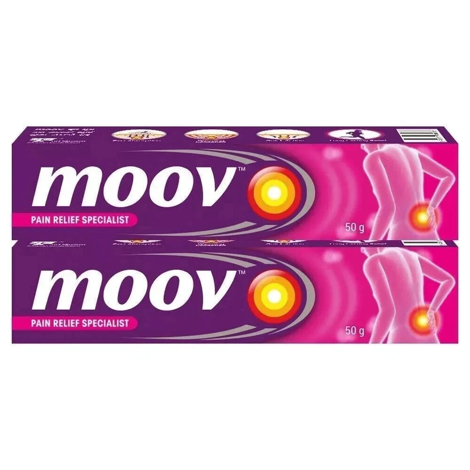 MOOV Instant Pain Relief Cream Regular - 50 g, Pack of 2 Cream (2 x 50 g)