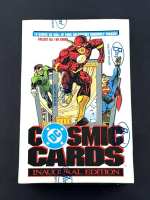 Tarjetas coleccionables DC edición inaugural Impel Cosmic Cards 1991 caja sellada de fábrica Foto 1 de 4