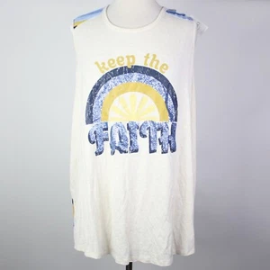Camiseta sin mangas a rayas Keep The Faith 22/24W Cato para mujer nueva con etiquetas - Imagen 1 de 6