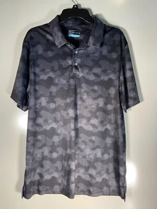 PGA Tour Golf Polo Shirt Top Short Sleeve Mens Size XL Black Camo - Picture 1 of 1