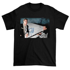 Jerry Lee Lewis Dennis Quaid Signed Men T-shirt Black Cotton All Sizes 2F798 - Bild 1 von 3