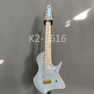 8 String Solid Blue Electric Guitar Maple Fretboard SS Pickups Gold Parts - Picture 1 of 10