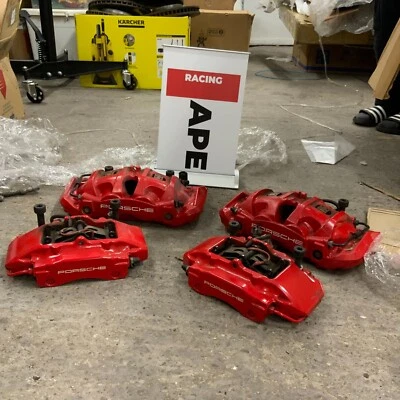 Porsche 718 Boxster y Cayman 4 potes delantero y trasero con pastillas de freno - Racing Ape Foto 1 de 4