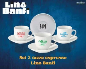 Lino Banfi Espresso Mug Set Tazzine Caffe' INFINITE STATUE - Picture 1 of 4