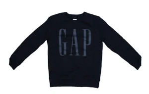 Gap Kids Logo Pullover Sweatshirt Black Comfy Fleece Crewneck Youth XL - Picture 1 of 13