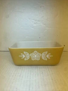 PYREX 0502 ORO MARIPOSA 1-1/2 PT REFRIGERADOR PLATO HORNO UTENSILIOS - Imagen 1 de 11