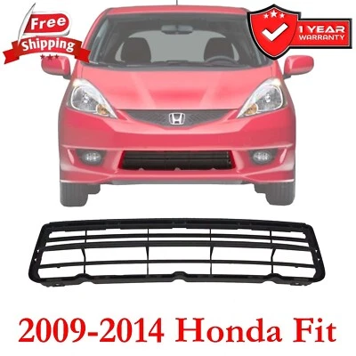 Front Bumper Face Bar Grille For 2009-2014 Honda Fit Textured Black Plastic Foto 1 de 4