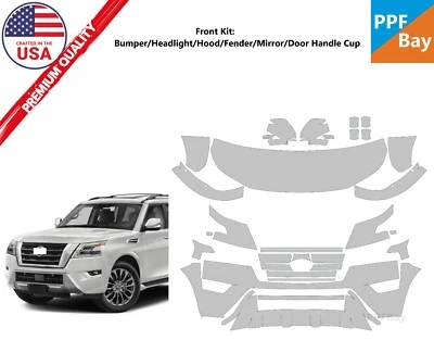 Kit precortado de película de protección de pintura delantera PPF para Nissan Armada 2021-2024 Foto 1 de 4