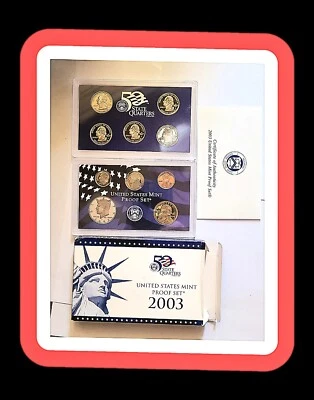 2003 United States Mint Proof 10 Coin Set - Image 1 of 3