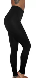 EXTRA LONG Tall Leggings HIGH WAIST 92% Combed Cotton 8% Elastane UK 8 - 26 - Picture 1 of 2