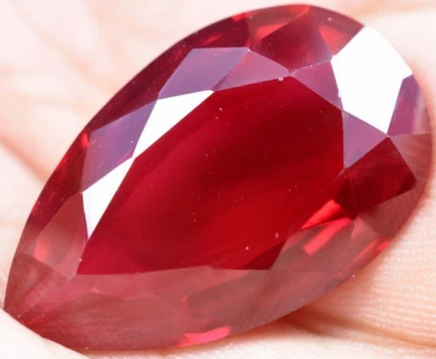Natural 32.10 Ct Blood Red Ruby Mozambique GGL Certified Treated Gemstone - Image 1 of 4