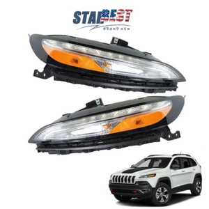Faro halógeno lado izquierdo+derecho para Jeep Cherokee 2014-2018 con LED DRL y lastre - Imagen 1 de 13